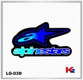 Adesivo LG03D - Alpinestars - Azul