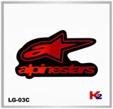 Adesivo LG03C - Alpinestars - Vermelho