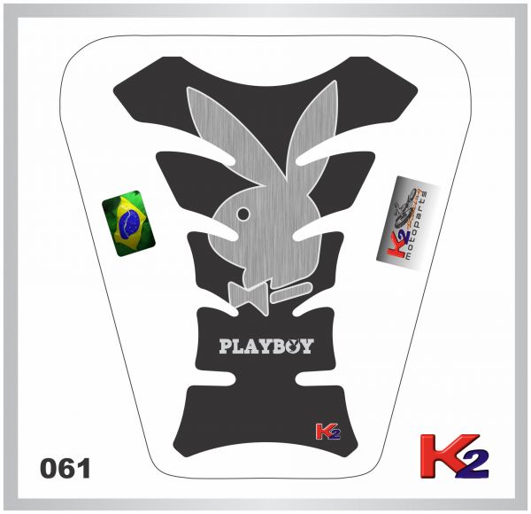 _Protetor de Tanque 061 - Playboy - Preto/Cinza