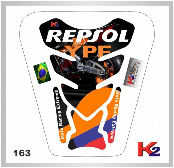 _Protetor de Tanque 163 - Repsol  YPF - Preto/Laranja