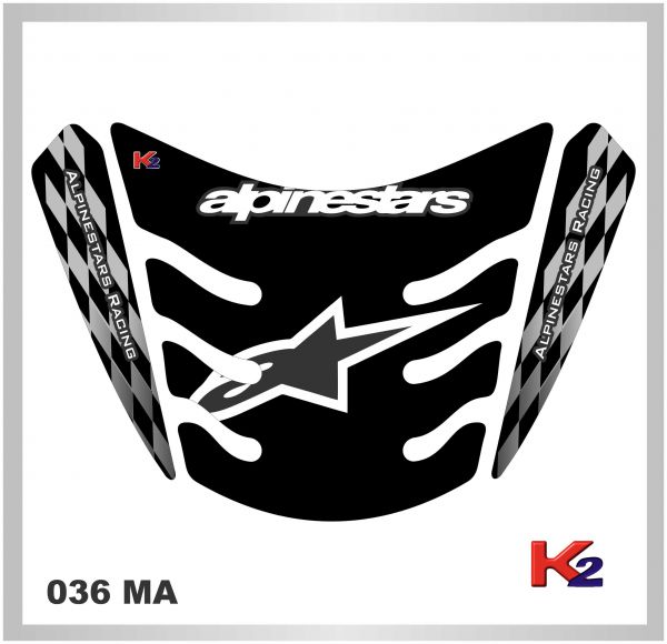 Rabeta - 036 MA - Alpinestars - Preto/Branco/Prata