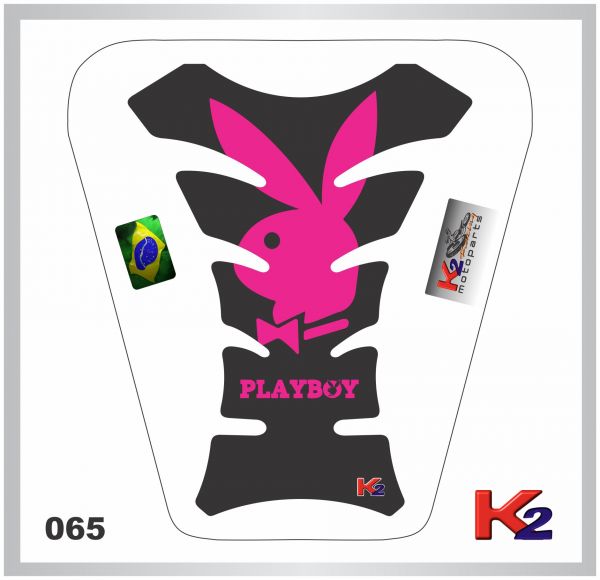 _Protetor de Tanque 065 - Playboy - Preto/Rosa