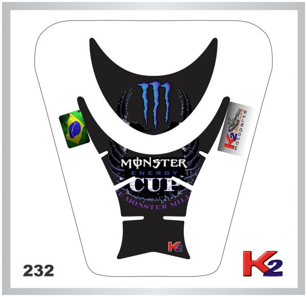 _Protetor de Tanque 232 - Monster - Preto/Azul/Branco