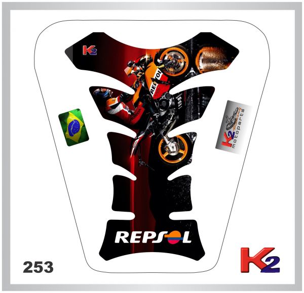 _Protetor de Tanque 253 - Repsol - Preto/Laranja/Vermelho