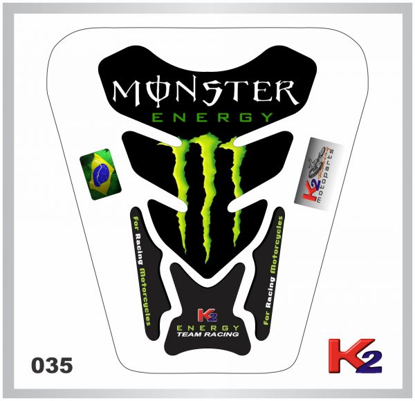 _Protetor de Tanque 035 - Monster Energy - Preto