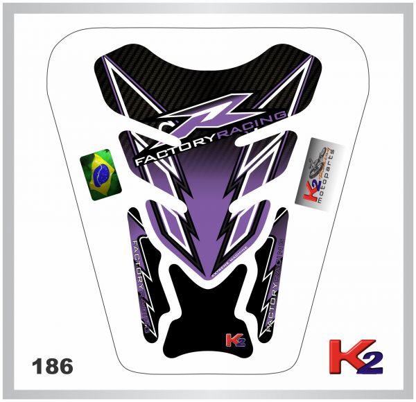 _Protetor de Tanque 186 - Factory Racing - Preto/Roxo