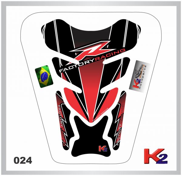 _Protetor de Tanque 024 - Factory Racing - Preto/Vermelho